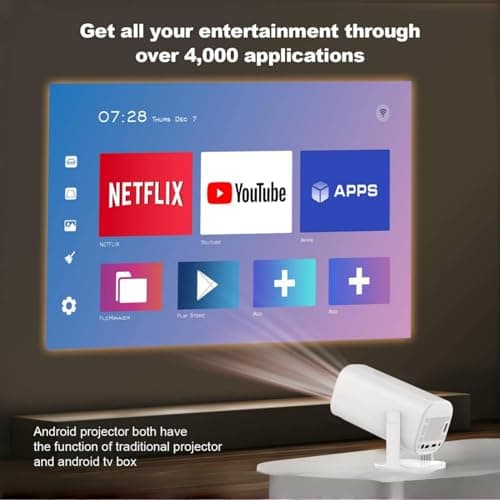 Cinemaster Pro - 4k Smart Projector, Small Smart Portable Outdoor Movie Projectors, Portable Indoor and Outdoor — view 5