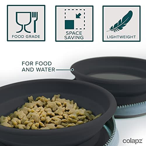 Colapz Collapsible Dog Bowls with Travel Case 2 Pack — view 2