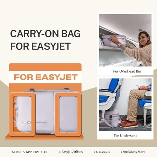 Xkdoai for Easyjet Cabin Bag 45x36x20, Travel Backpack Underseat Carry On Casual Hand Luggage Flight 15.6" Loptop Bags for Women Men Cabin Size Rucksack — view 2