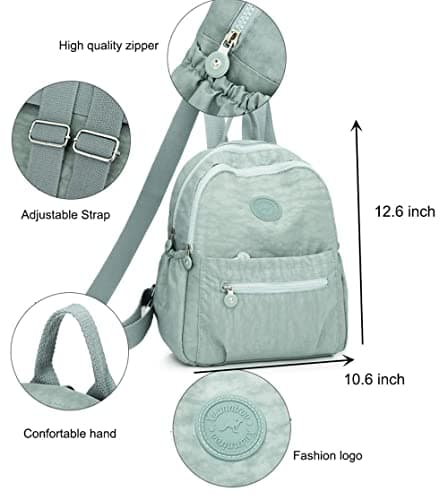 Laneko Mini Nylon Backpacks for Women Small Backpack Purse Lightweight Backpacks Mini Casual Travel Daypack (Small Backpack-A) — view 4
