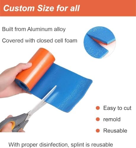 ROOBUCK First Aid Splint 36x4.3inch – Portable Aluminum Emergency Splint for Arm, Leg, Wrist & Finger Injuries – Lightweight Support for Outdoor, Hiking, Camping, Travel & Home — view 3