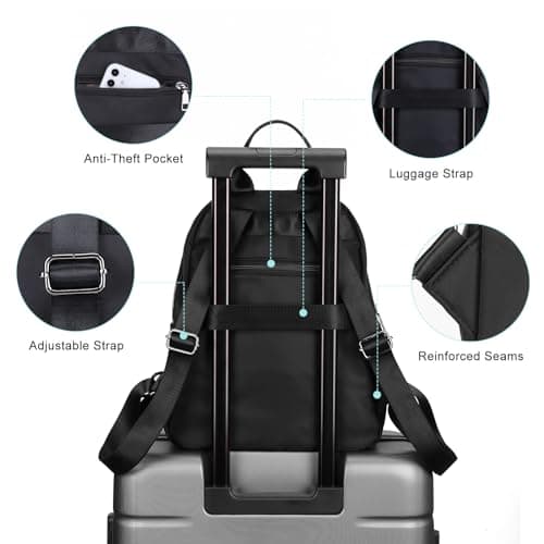 HOMIEE Backpack Women, Anti-Theft Rucksack Bag for Women, Lightweight Fashion Backpack School Bag Travel Backpack for Commuting, Work, Weekend, Daily — view 6