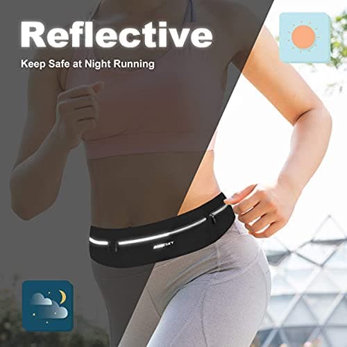 HAISSKY Running Belt, Lightweight Fitness Waist Pack, up to 6.9" — view 5