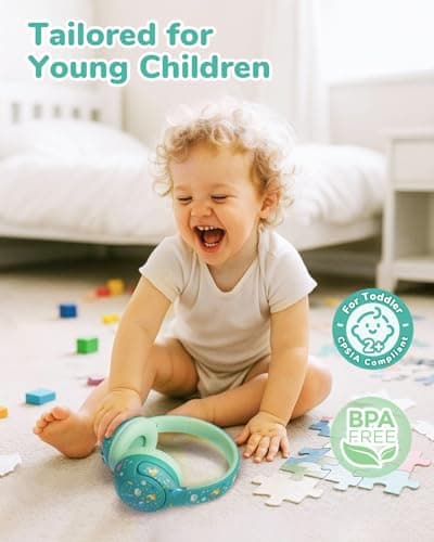 iClever BTH27 Toddler Headphones CPC Certified for 2+ Year Old Travle/iPad — view 2