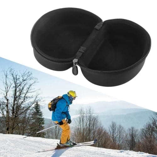 Alomejor Skiing Goggles Case Comfortable Hard Glasses Case with Carabiner Hook Keychain for Snowboard Sport — view 4
