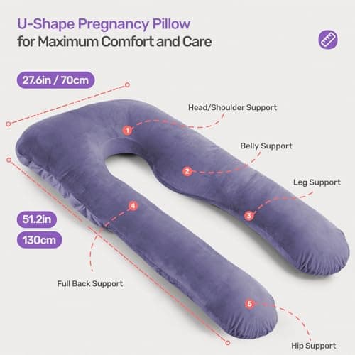 Nuliie Pregnancy Pillow for Sleeping, U Shaped Full Body Pillow — view 2