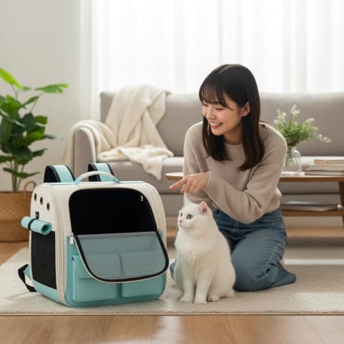 Cat Backpack - Cat Carrier Backpack Pet Carrier Bag Rucksack Back Travel Small Dog Puppy Carriers Collapsible Box Carry Cage Bags For Travel Kitten Cute Walking Bags For Travelling Pet Bag Soft — view 6