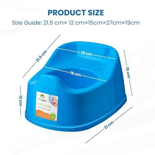HOMESHOPA Children Training Potty, 2 Pack Blue Kids Toddler Toilet Training Seat, Plastic Travel Potty Chair, Portable Lightweight, Promotes Potty Independence, Easy to Clean & Carry — view 2