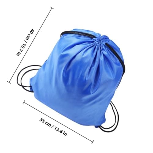2pcs Waterproof Drawstring Shoe Bag for Swimming Travel Two Pack Blue — view 2
