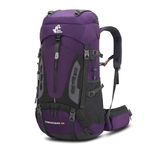 Bseash 60L Waterproof Lightweight Hiking Backpack with Rain Cover,Outdoor Sport Travel Daypack for Climbing Camping Touring
