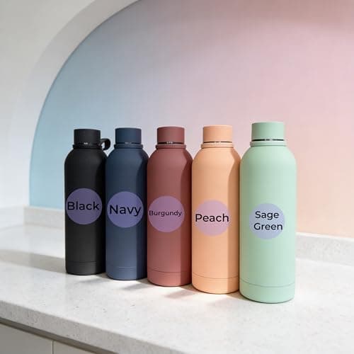 Personalised Insulated Water Bottle – Custom Name Laser Engraved Bottle, Stainless Steel, Gym Bottle, Teacher & Bridesmaid Gift (Burgundy) — view 6