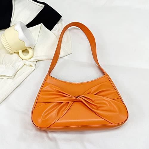 VaiKanhai Pocket Projector Solid Color Bow Personality Simple Armpit Square Pockets Ashtray, orange, One Size — view 3