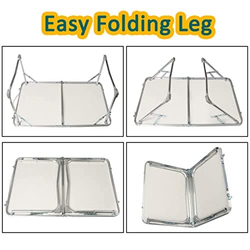 Portable Aluminium Small Folding Camping Table 60x40x26cm, Lightweight Personal Beach Table for Sand, Outdoor Dining Table for Picnic, Camp, Beach, Fishing, BBQ, Mini Bike Hike Camping Accessories — view 6