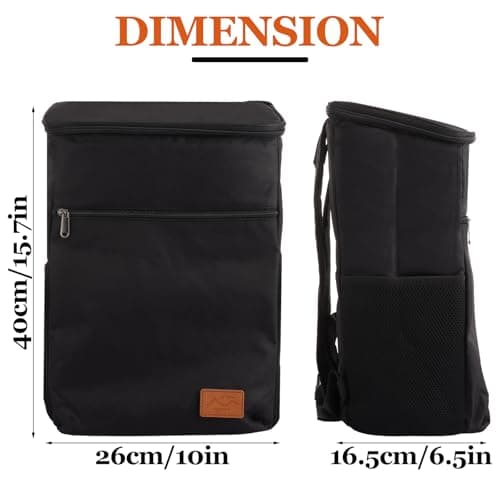 ASelected 18L Cooler Backpack with Hard Liner, 24 Cans Hiking Backpack Cool Bag, Large Insulated Rucksack Coolbag, Soft Cooling Bag for Hiking, Travel, Picnic, Fishing — view 2