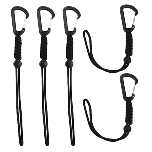 ZEPFJHE 5pack Outdoor Camping Multitool Caribiner Hook Keychains, Black — view 4