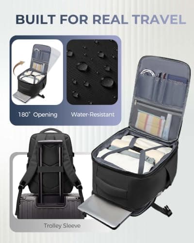 Xkdoai New Expandable for Ryanair Cabin Bags 40x30x20 to 40x30x25 Black — view 6