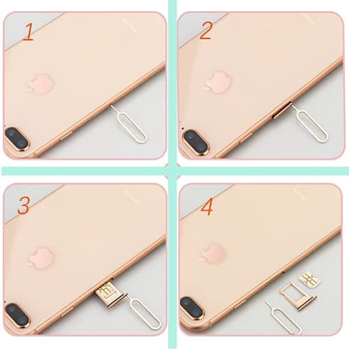 10Pcs SIM Card Removal Openning Tool, Tray Eject Pins Needle Opener, Universal Sim Ejector Tool for iPhone, HTC, Samsung Galaxy, Smartphone — view 3