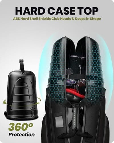 OutdoorMaster Golf Travel Bags for Airlines with Wheels and Hard Case Top — view 3