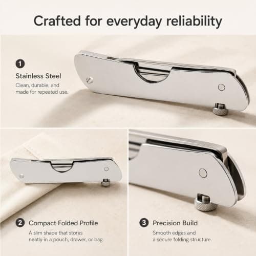 7 in 1 Folding Lock Pick Kit Stainless Steel Portable Locksmith Multitool — view 4