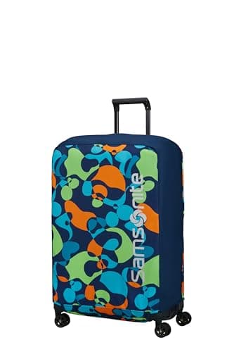 Samsonite TA Revolution - Foldable protective cover for size L suitcases, suitcase cover suitable for 75–79 cm, travel suitcase protection, with reflective detail, Multicoloured (Colorwave)