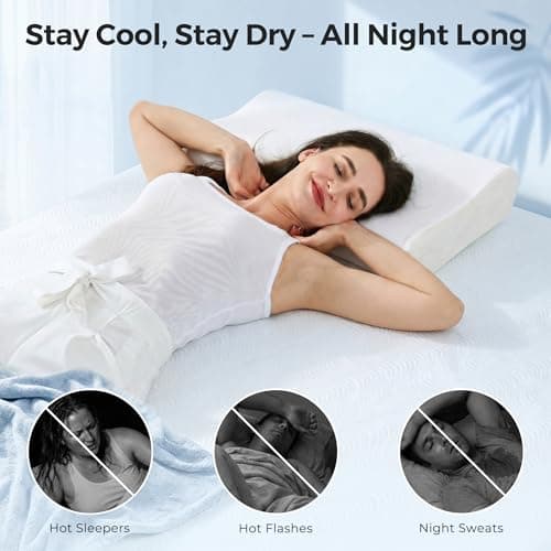 Elviros Memory Foam Cervical Pillow, Neck Support, 4 Adjustable Heights — view 6