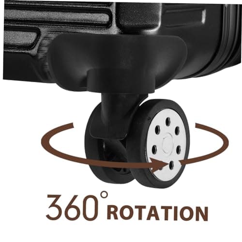 4pcs Black ABS Suitcase Wheel Replacement Silent Swivel Caster — view 3