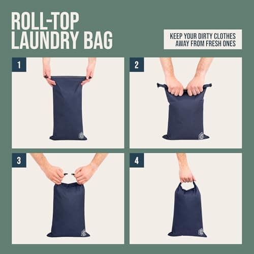 Extra Large Compression Packing Cubes for Travel-Extra Large Packaging Cube Luggage Organizers 7 Piece Set-Ultralight, Expandable/Compression Bags for Clothes (Navy/White)) — view 6