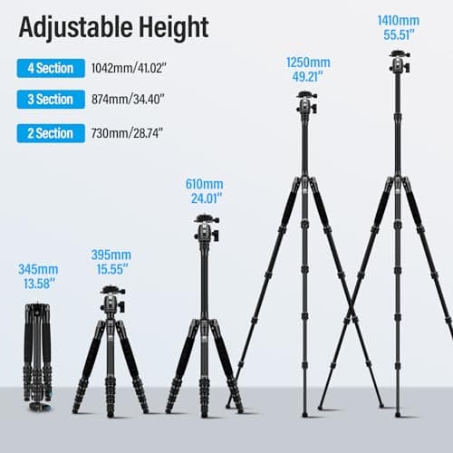 SIRUI Traveler 5CX Carbon Fibre Tripod for Camera with 360° Ball Head — view 3
