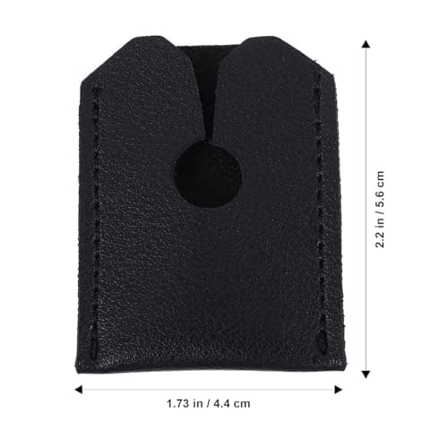 HOMSFOU 2Pcs Safety Head Protective Covers Faux Leather Manual Head Sleeve Guards for Travel Shaving — view 2