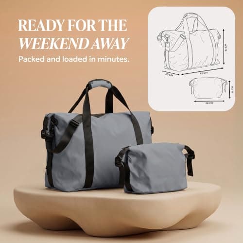 LUGG Vacay 3-Piece Travel Set – 55x35x23cm Hard Shell Cabin Suitcase, Travel Duffle Bag & Toiletry Bag, ABS Luggage with TSA Lock, 360° Spinner Wheels, Waterproof Holdall for Airline & Weekend Travel — view 4
