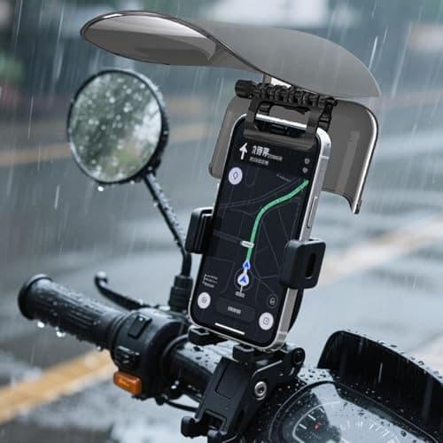 Dashboard Cell Phone Sun Shade - Foldable Anti-Glare Clear, Cell Phone Sun Protection Umbrella | for Sedan Caravan RV Road Trips Summer Family Outings Commuting Travel — view 3