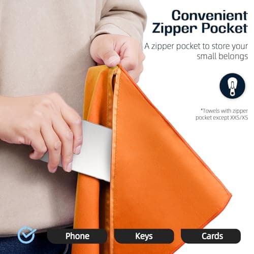 BAGAIL Microfibre Travel Towel, Perfect Camping Towel, Swimming Towel and Beach Towel, Quick Dry - Super Absorbent - Ultra Compact, Great for Sports, Gym, Yoga and Backpacking — view 4