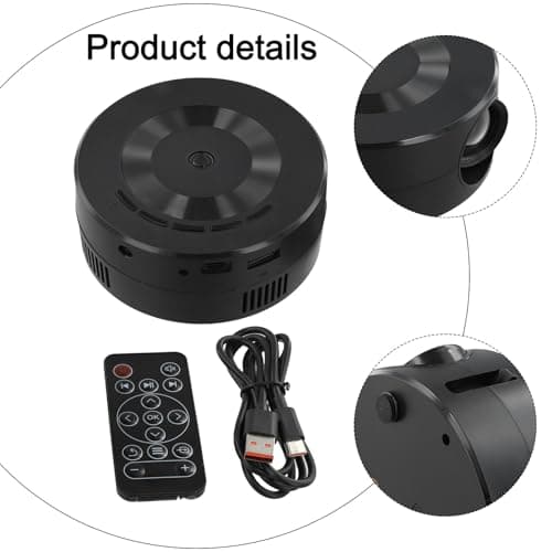 QOXEZY YT200 Portable Projector 110mm ABS Black Pocket Video Player — view 3