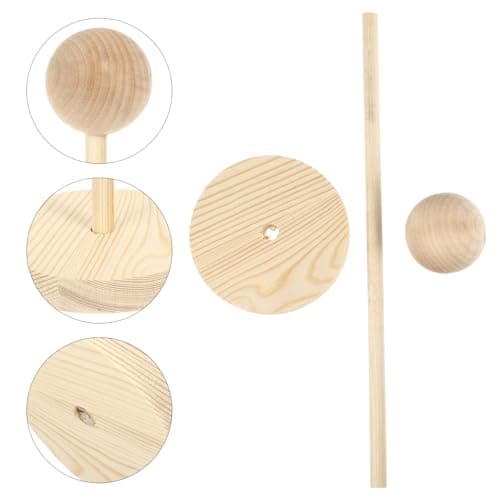 Luxshiny Wooden Wig Stand Holder, 30cm Portable Display Rack for Wigs — view 6