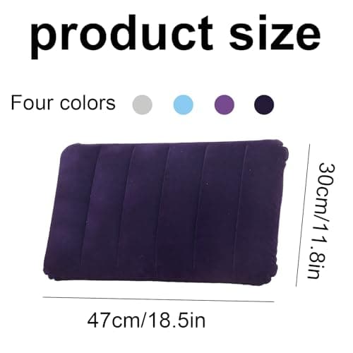 4 Pcs Inflatable Pillow, Flocked Blow Up Pillows for Camping — view 2