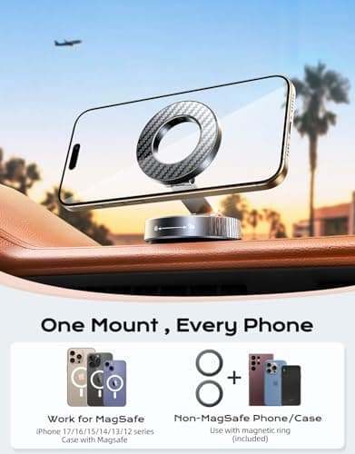 Mohard 2026 Magnetic Phone Holder for Cars, [Nano Gel+Vacuum Suction] — view 6