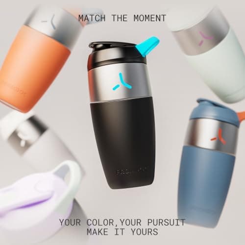 PROMIXX Pursuit Stainless Steel Shaker Bottle 760ml, Black — view 6
