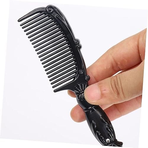 Hairdressing Mirror Comb Suit Black Pp Portable Handheld — view 3