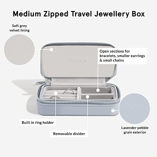 Stackers Lavender Medium Travel Jewellery Box — view 4