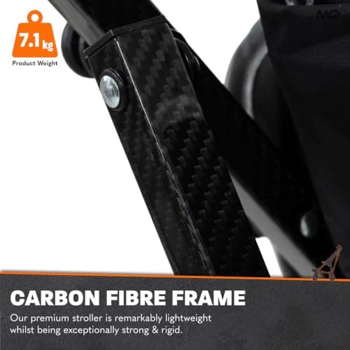 MobiQuip XL Carbon Stroller, Black - for Older Children up to 60kg — view 3