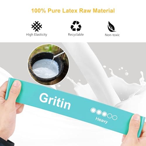 Gritin Resistance Bands, Set of 5 Skin-Friendly Resistance Exercise Band — view 3
