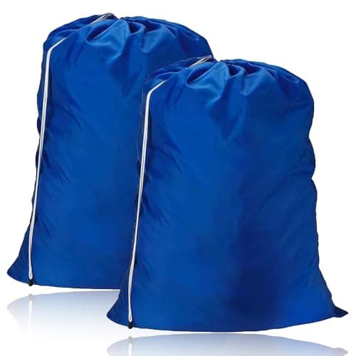 Heavy Duty Laundry Bag with Drawstring, 2 Pack Clothes Drawstring Bag
