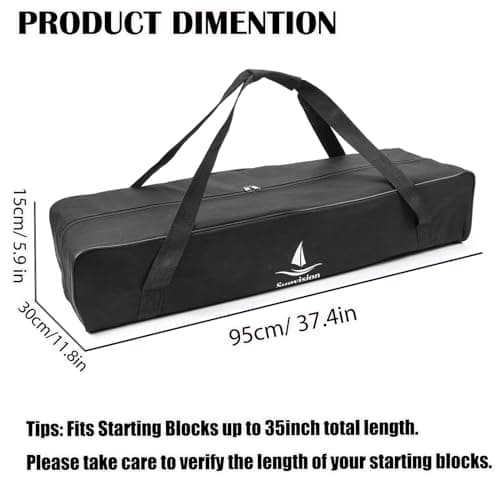 Supvision Travel Duffel Tote Gym Bag with 2-Way Durable Zippers Waterproof Strong Oxford Fabric, Beige" or "Cream, 95cm/42.7L, 37.4in for Starting Blocks — view 3