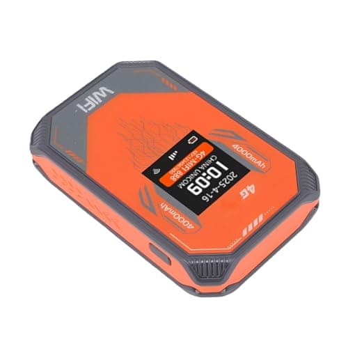 Yanmis 4G Mobile WiFi Router Portable Travel Hotspot with SIM Card Slot, Supports 8 Devices LCD Display, 300Mbps, 4000mAh Battery for Camping Hotel Road Trip — view 4