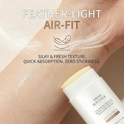 SPF 50 Sunscreen Stick For Face & Body, Invisible No White Cast Korean Sunscreen SPF 50+, Lightweight Water Resistant Mineral Sunscreen SPF 50, Travel Sunscreen SPF Stick, UVA/UVB Protection — view 3