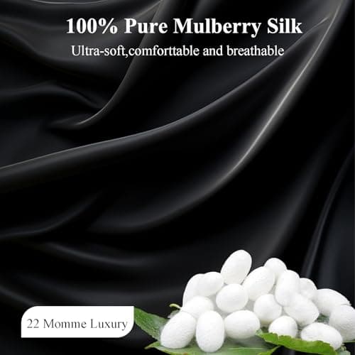 HIDOLL Blackout Silk Sleep Eye Mask for Women Men 100% Natural Mulberry — view 2