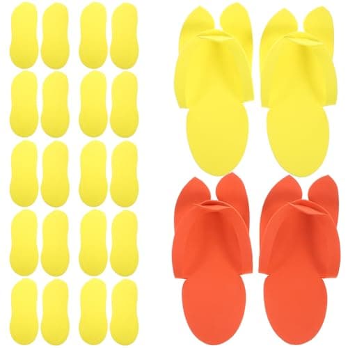 LIFKOME 12 Pairs Portable Disposable Eva Foam Slippers for Pedicure Use, Hotel Supply Multi-pack Spa Slippers, Convenient Single Use Footwear for Travel and Salon Random Color