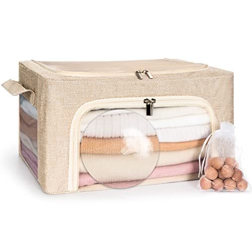Cashmere Sweater Storage Bag moth proof with natural cedar balls, acid-free sweater bag, closet shelf storage