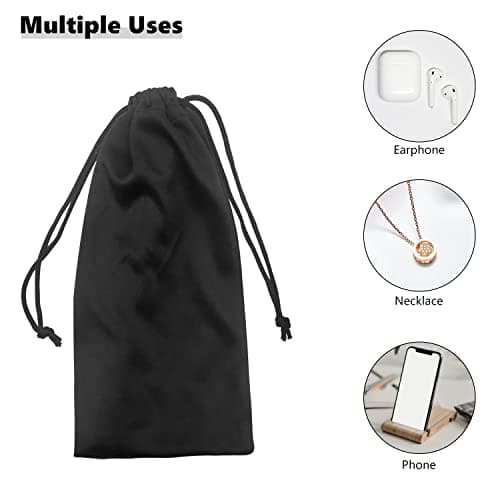 CHEERYMAGIC Goggle Bag, 2 Pcs Goggle Pouch Bag Microfiber Protection Bags Ski Goggles Bag Drawstring Sunglasses Pouch for Snow Ski Sunglasses Soft Storage Case A7HMJD — view 4