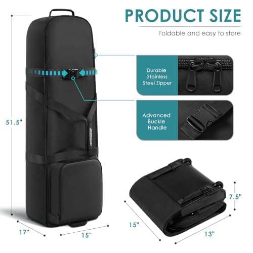 Findway Golf Travel Bag, Padded Golf Travel Bags Flight with Wheels — view 2